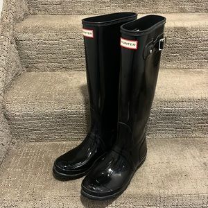 Hunter Tall Rain Boots (Black)